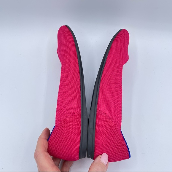 Rothy’s Round Toe Ballet Flats 7 1/2 Hot Pink Sexy Barbie - Picture 9 of 15